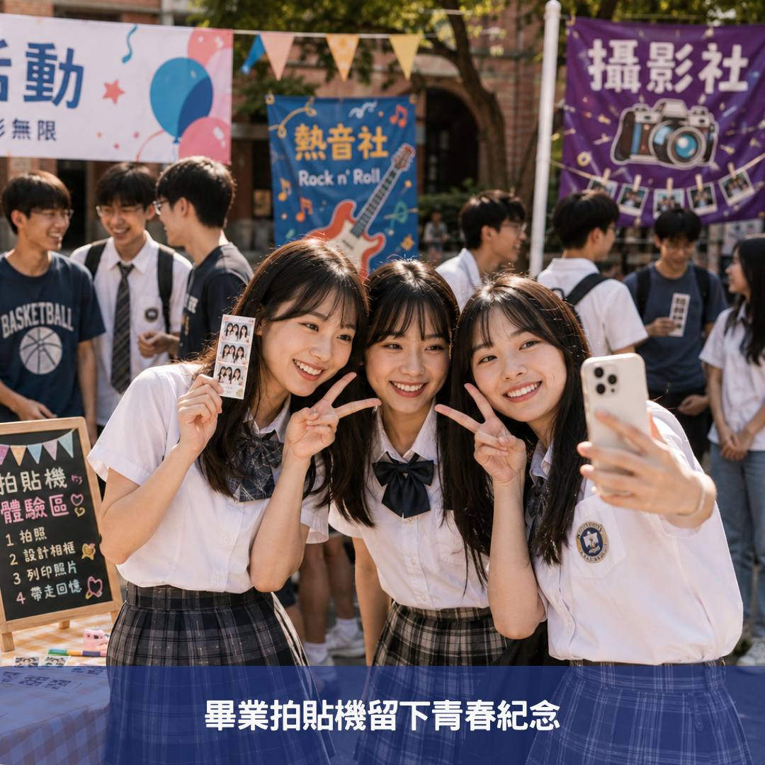 畢業拍貼機留下青春紀念