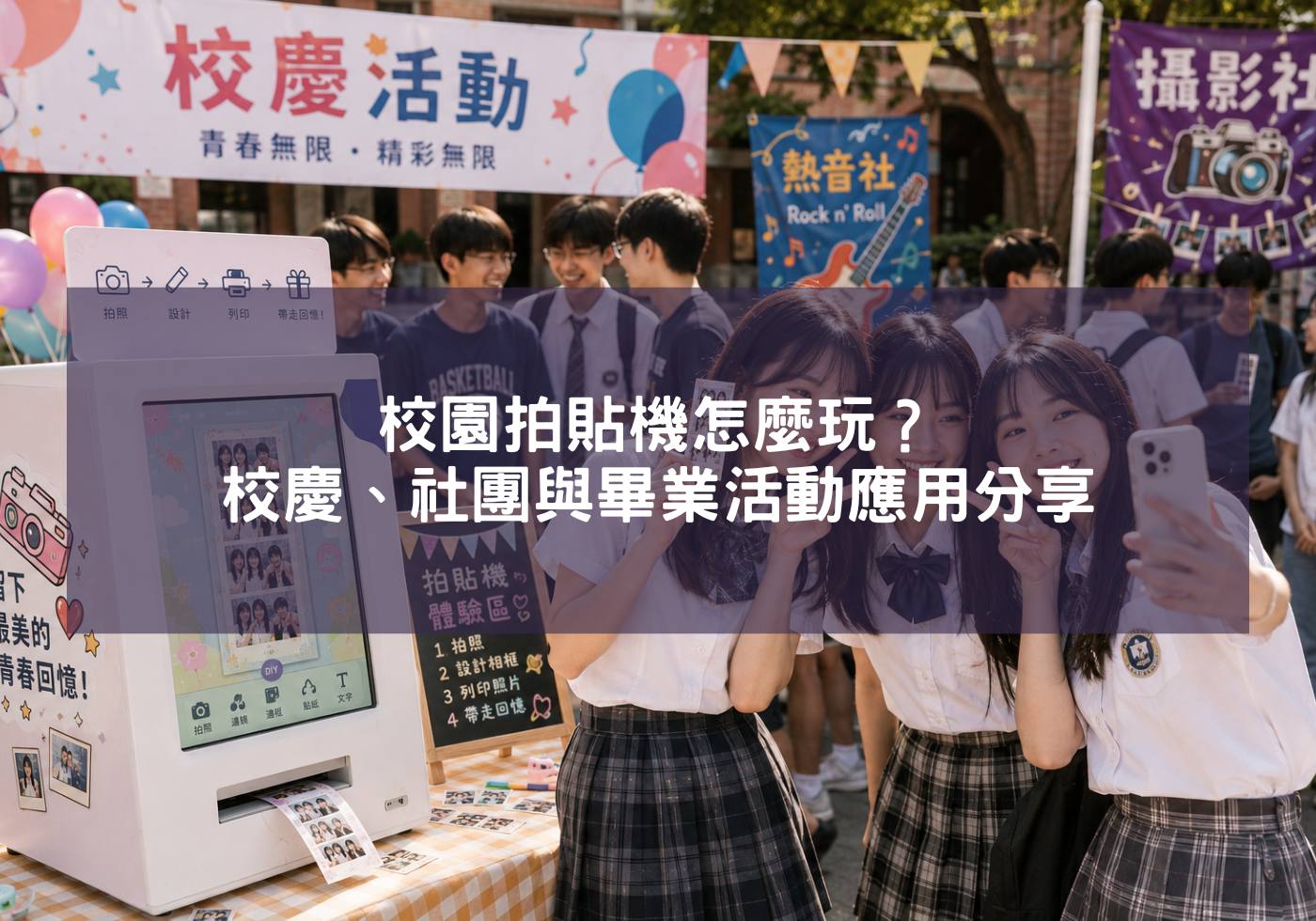 校園拍貼機怎麼玩？校慶、社團與畢業活動應用分享