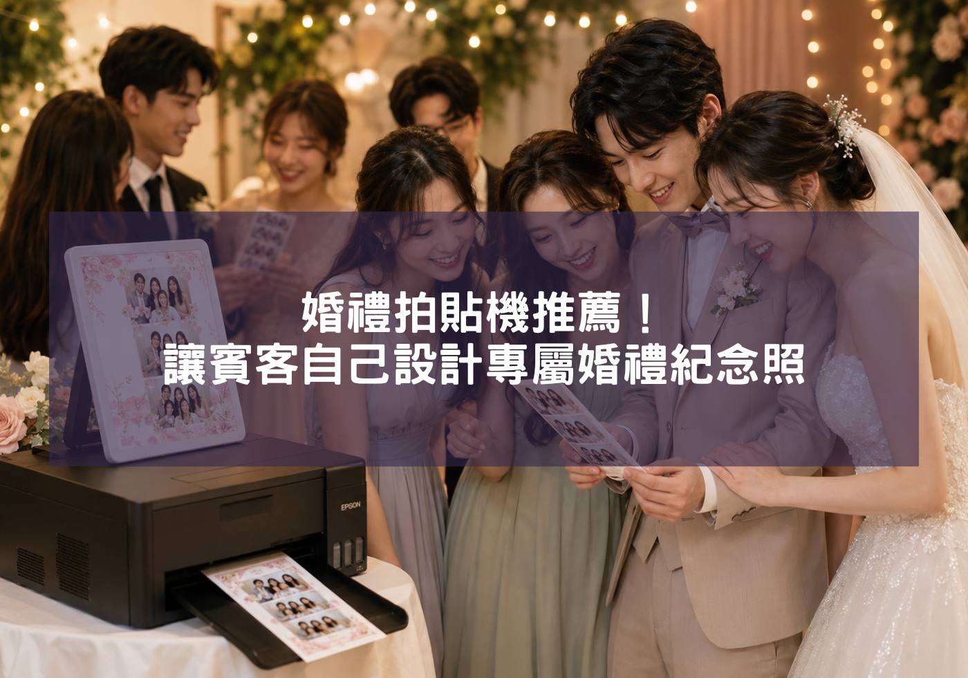 婚禮拍貼機推薦！讓賓客自己設計專屬婚禮紀念照
