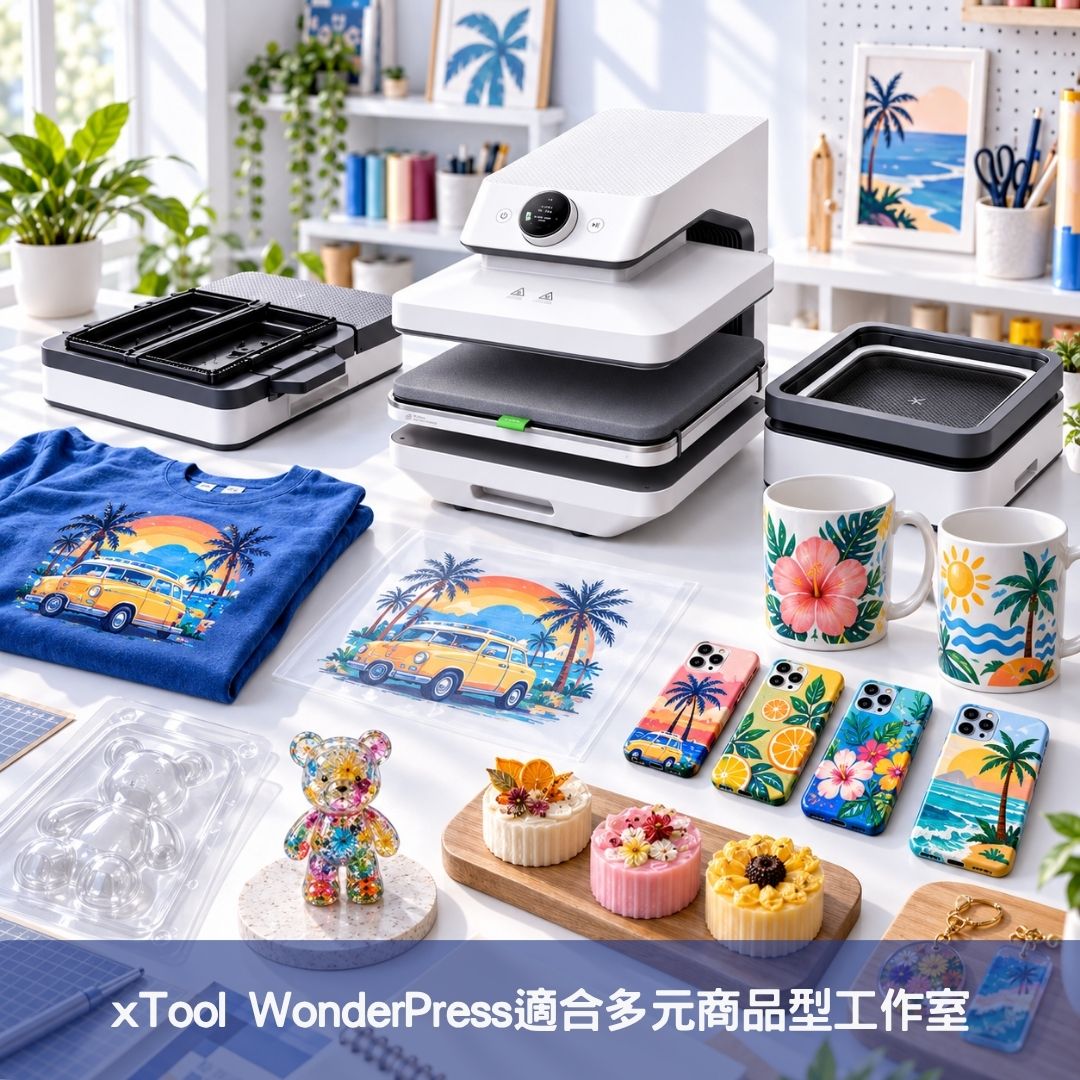 xTool WonderPress適合多元商品型工作室