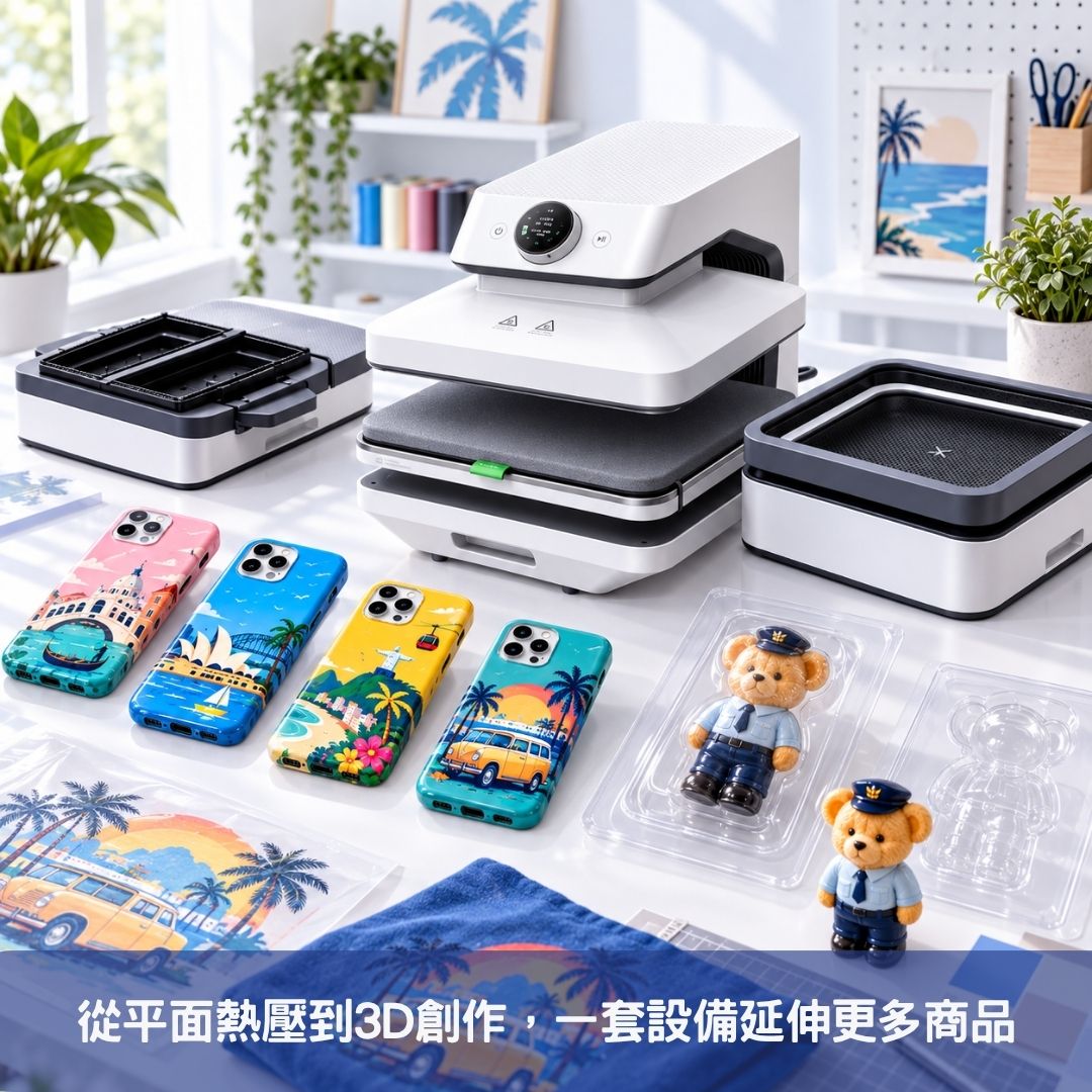 從平面熱壓到3D創作,一套設備延伸更多商品